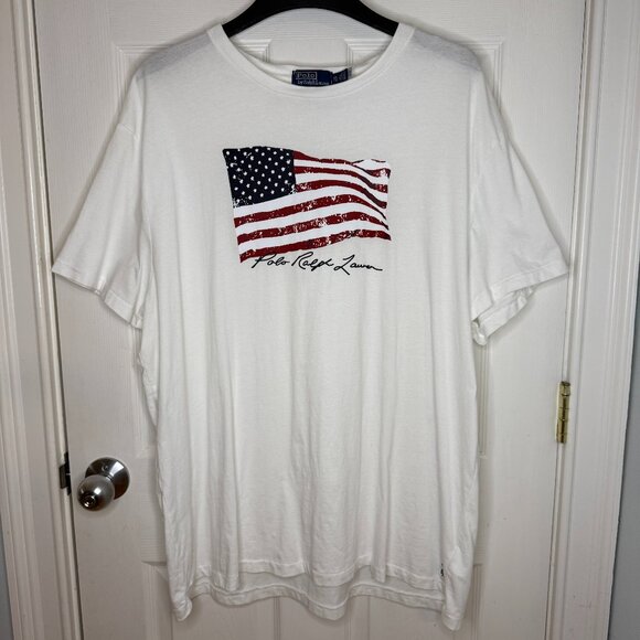 Polo Ralph Lauren Flying American Flag Jersey T-Shirt USA Patriotic Size XXL - Picture 1 of 8